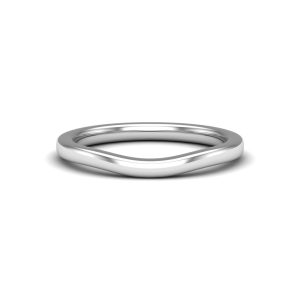Erin Curved Wedding Band Platinum (Setting Price)