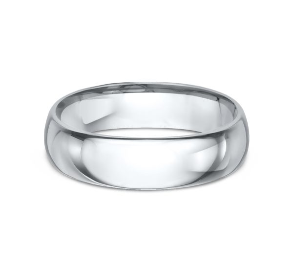 Comfort-Fit Plain  (6mm)Wedding Band Platinum (Setting Price)