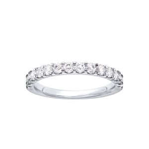 U-Prong Lab Diamond  (.50 ct. tw.)Wedding Band Platinum (Setting Price)