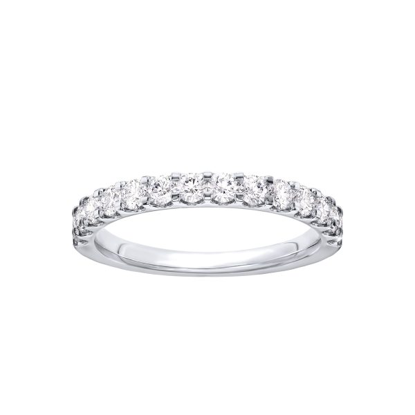 U-Prong Lab Diamond  (.50 ct. tw.)Wedding Band Platinum (Setting Price)