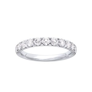 U-Prong Lab Diamond  (.75 ct. tw.)Wedding Band Platinum (Setting Price)