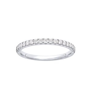 Princess-Cut Pav? Lab Diamond  (.50 ct. tw.)Wedding Band Platinum (Setting Price)