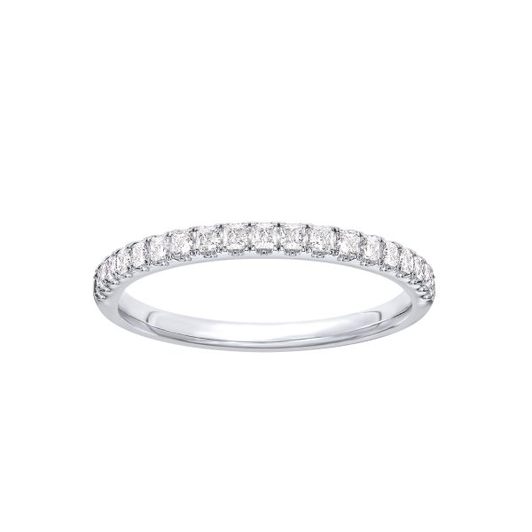 Princess-Cut Pav? Lab Diamond  (.50 ct. tw.)Wedding Band Platinum (Setting Price)