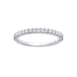 Princess-Cut French Pav? Lab Diamond  (.50 ct. tw.)Wedding Band Platinum (Setting Price)