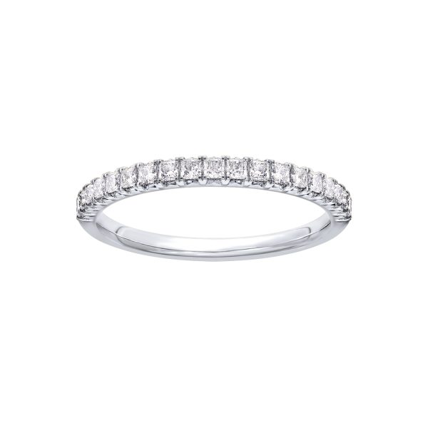 Princess-Cut French Pav? Lab Diamond  (.50 ct. tw.)Wedding Band Platinum (Setting Price)