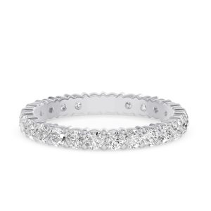Sculpted Lab Diamond Eternity Ring (1.00ct. tw.)Wedding Band Platinum (Setting Price)