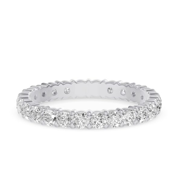 Sculpted Lab Diamond Eternity Ring (1.00ct. tw.)Wedding Band Platinum (Setting Price)