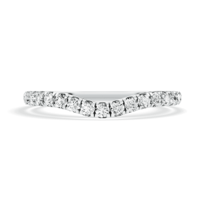 Signature Hearts & Arrows Contoured Lab  (.30ct. tw.)Wedding Band Platinum (Setting Price)
