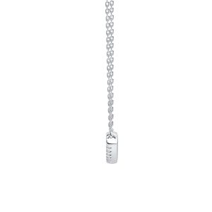 Smiling Sparkle Lab Diamond Pendant-14K White Gold