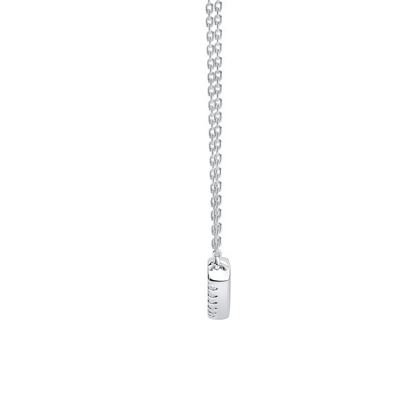 Smiling Sparkle Lab Diamond Pendant-14K White Gold
