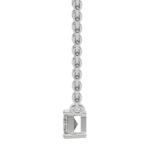 Emerald East-West Lab Diamond Pendant-14K White Gold
