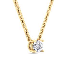 Oval East-West Lab Diamond Pendant-14K Yellow Gold
