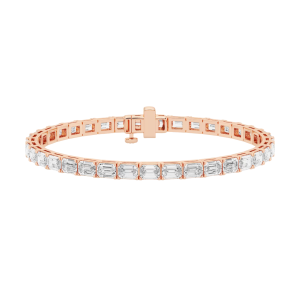 Emerald Lab Diamond East-West Tennis Bracelet (12 1/5 ct. tw.)-14K Rose Gold