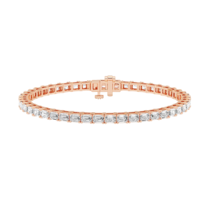 Emerald Lab Diamond East-West Tennis Bracelet (7 ct. tw.)-14K Rose Gold