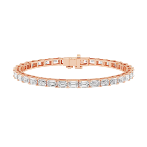 Emerald Lab Diamond East-West Tennis Bracelet (9 ct. tw.)-14K Rose Gold