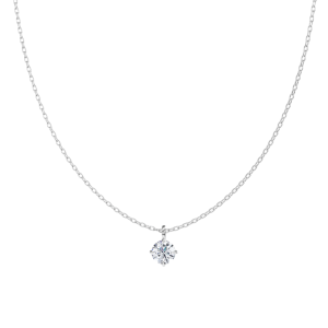 Classic Compass Set Round Lab Diamond Solitaire Pendant (7/10 ct. tw.)-14K White Gold