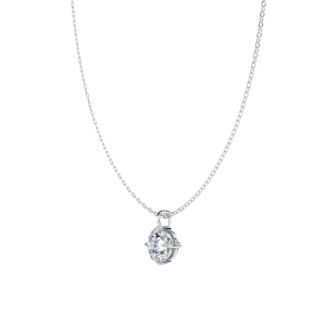 Classic Compass Set Round Lab Diamond Solitaire Pendant (2 ct. tw.)-14K White Gold