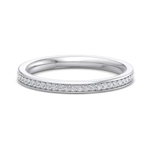Kensley Pav? Wedding Band Platinum (Setting Price)