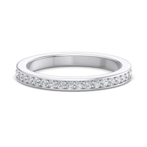 Ivory Wedding Band Platinum (Setting Price)