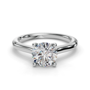 Adalynn Cathedral Solitaire Engagement Ring - 18K White Gold (Setting Price)
