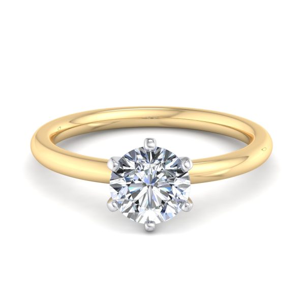 Ilana 6 Prong Solitaire Engagement Ring - 18K Yellow Gold (Setting Price)