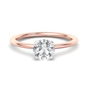 Kinley 4 Prong Solitaire Engagement Ring - 14K Rose Gold (Setting Price)