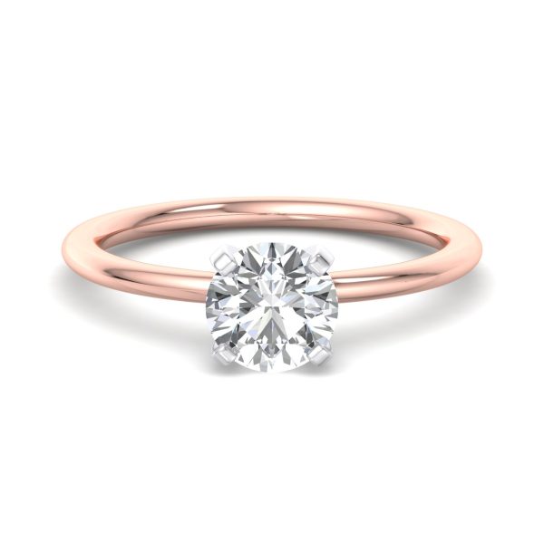 Kinley 4 Prong Solitaire Engagement Ring - 14K Rose Gold (Setting Price)
