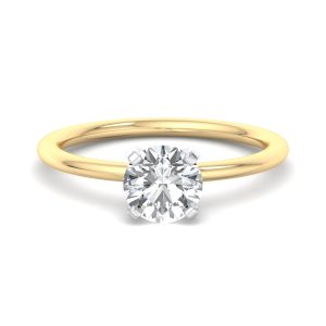 Kinley 4 Prong Solitaire Engagement Ring - 14K Yellow Gold (Setting Price)