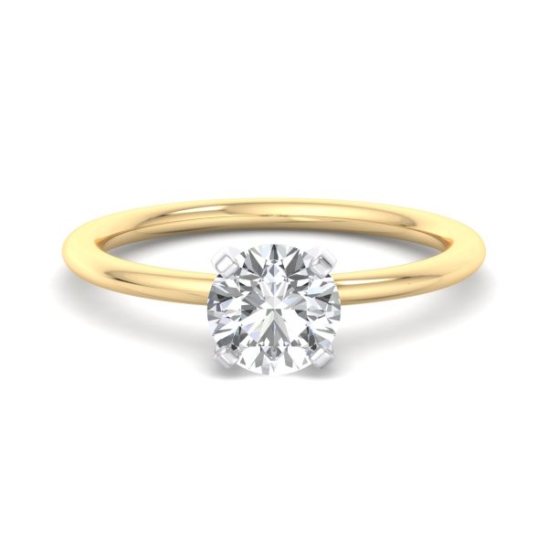 Kinley 4 Prong Solitaire Engagement Ring - 18K Yellow Gold (Setting Price)
