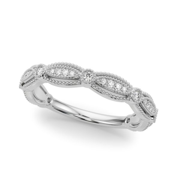 Topazia Vintage Inspired Wedding Wedding Band Platinum (Setting Price)