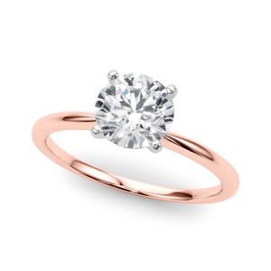 Aurora Classic 4 Prong Solitaire Engagement Ring - 14K Rose Gold (Setting Price)