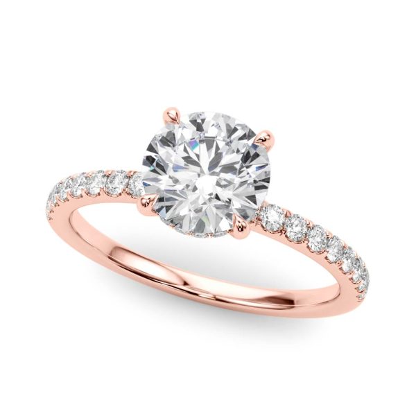 Genevieve Hidden Halo Diamond Engagement Ring - 14K Rose Gold (Setting Price)