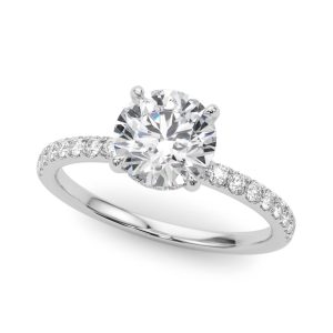 Genevieve Hidden Halo Diamond Engagement Ring - Platinum (Setting Price)