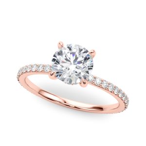 Sedona Hidden Halo Engagement Ring - 14K Rose Gold (Setting Price)