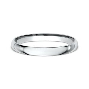 Classic Comfort-Fit  (2mm)Wedding Band 14K White Gold (Setting Price)
