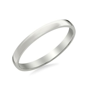 Low Dome Polished  (2.5mm)Wedding Band Platinum (Setting Price)