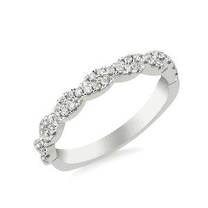 Janelle Twist Diamond Wedding Band Platinum (Setting Price)