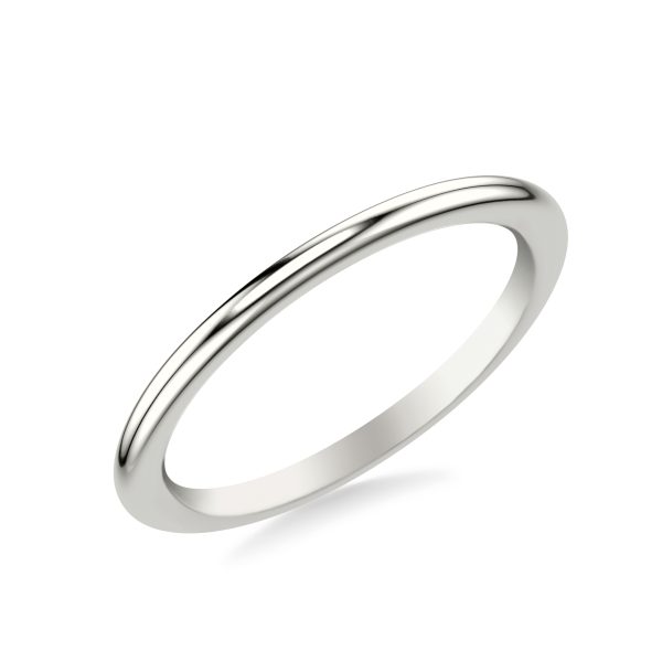 Delphina High Polished Wedding Band Platinum (Setting Price)