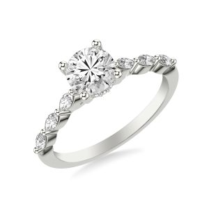 Betty Marquise Diamond Engagement Ring - 14K White Gold (Setting Price)