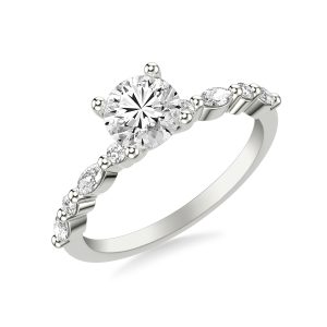 Fern Engagement Ring - 18K White Gold (Setting Price)