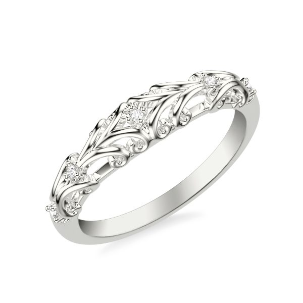 Suri Pav? Wave Wedding Band Platinum (Setting Price)