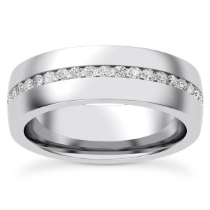 Ara Men's Eternity Wedding Wedding Band Platinum (Setting Price)
