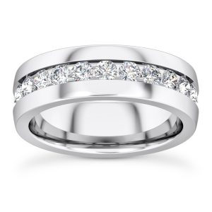 Ara Grande Men's Eternity Wedding Wedding Band Platinum (Setting Price)