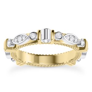Crater Diamond Wedding Band Platinum (Setting Price)