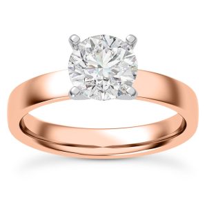 Linda 3mm Comfort Fit Engagement Ring - 14K Rose Gold (Setting Price)