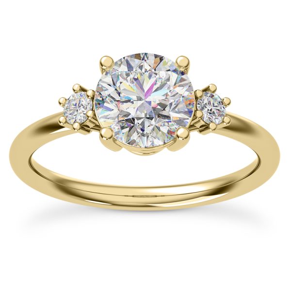 Marni Petite Three-Stone Engagement Ring - 14K Yellow Gold (Setting Price)