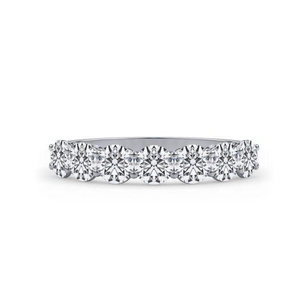 Classic Seven-Stone Round Lab Diamond  (1.00ct. tw.)Wedding Band Platinum (Setting Price)