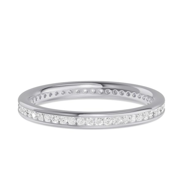 Channel-Set Lab Eternity  (.33ct. tw.)Wedding Band Platinum (Setting Price)
