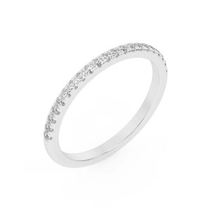 Marigold Pav? Wedding Band Platinum (Setting Price)