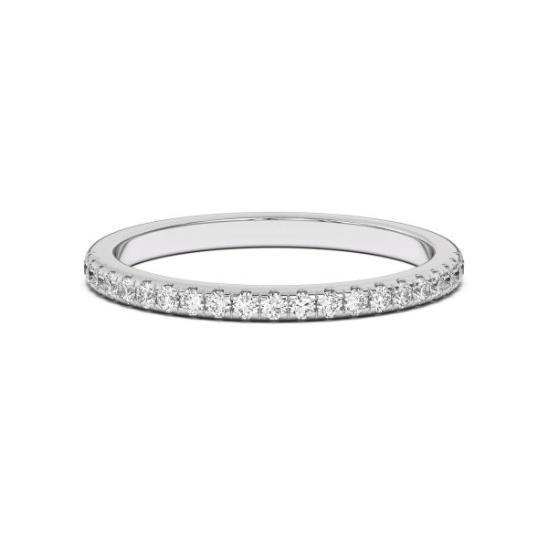 Marian Classic Pav? Wedding Band Platinum (Setting Price)